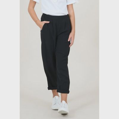 PANT BLACK ADJ WAIST WOVEN / T1227P20