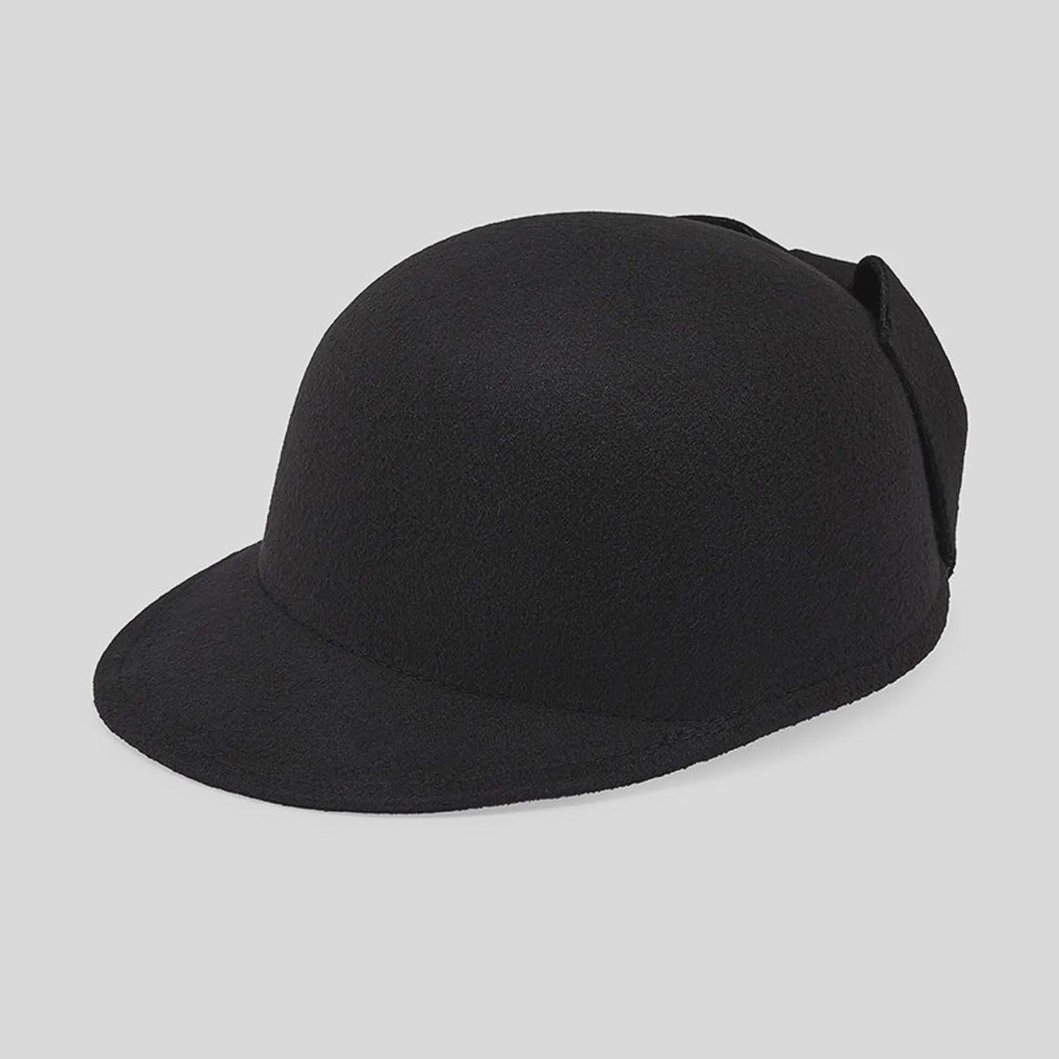 HAT BLACK WOOL BOW TRIM / 10906