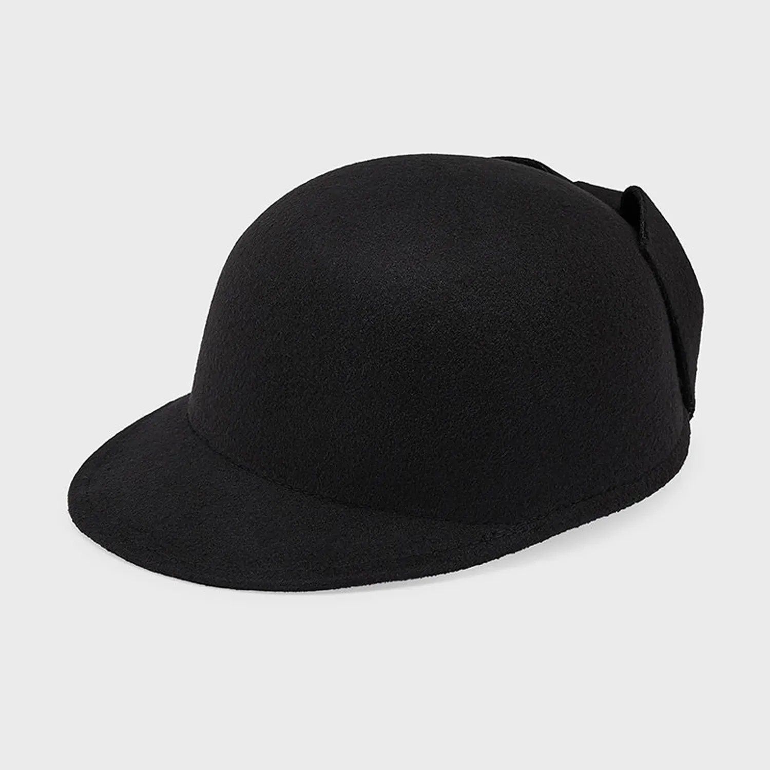 HAT BLACK WOOL BOW TRIM / 10906
