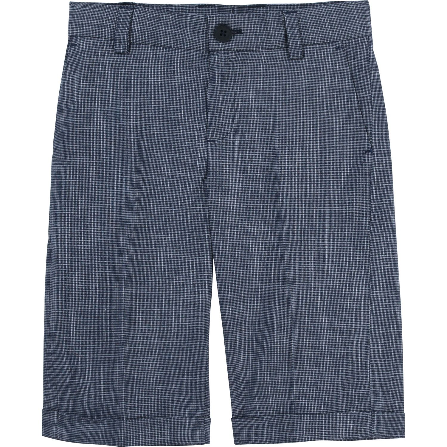 BERMUDA SHORT NAVY & WHITE LINES SLIM FIT WITH CUFFS / J24701 BERMUDA SHORT NAVY & WHITE LINES SLIM FIT WITH CUFFS / J24701