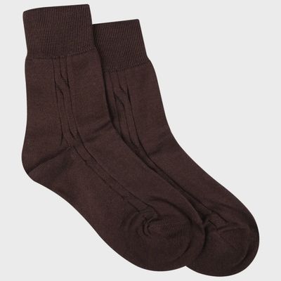 SOCK BROWN COTTON / 2051