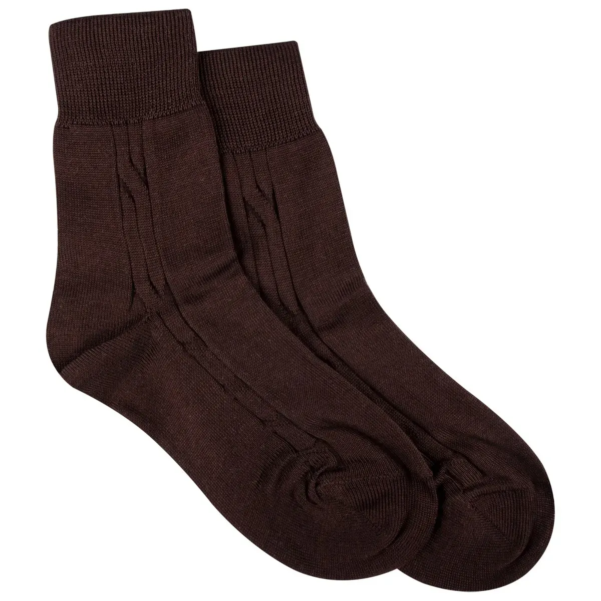 SOCK BROWN COTTON / 2051