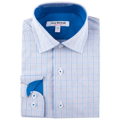 SHIRT GRAY BLUE PLAID / SH9574