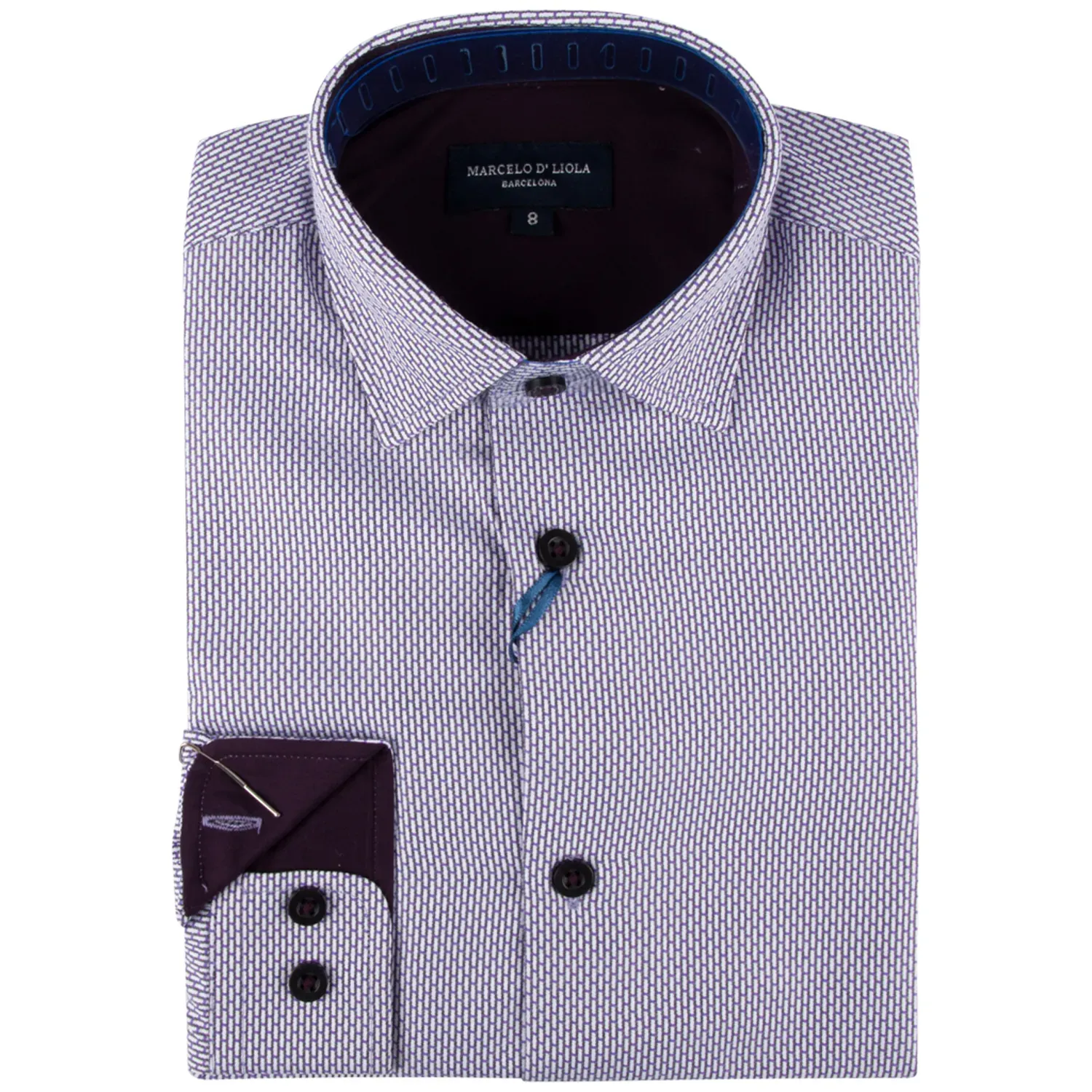 SHIRT WINE BLACK GRID / 5814