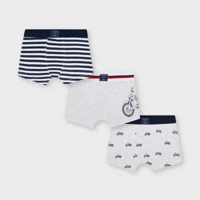 3 PC BOXER SHORTS UNDERWEAR ASSORTED COLORS & PRINTS / 10042