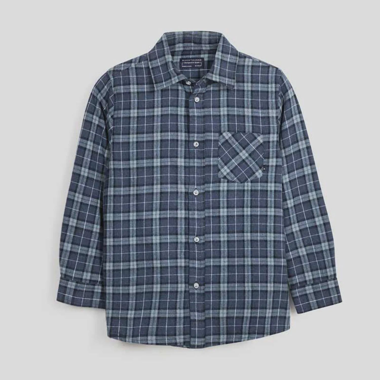 SHIRT BLUE CHECK OVERSHIRT / 7128