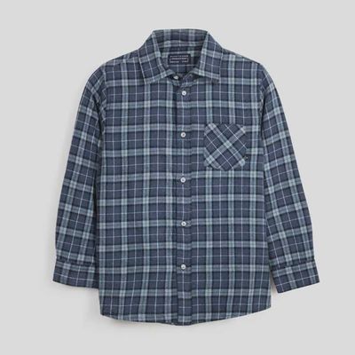 SHIRT BLUE CHECK OVERSHIRT / 7128