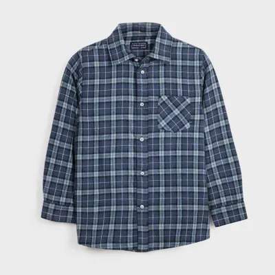 SHIRT BLUE CHECK OVERSHIRT / 7128