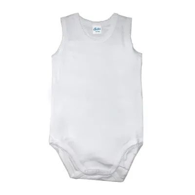 1PC UNDERSHIRT SLEEVELESS PLAIN WHITE BABY / 391933