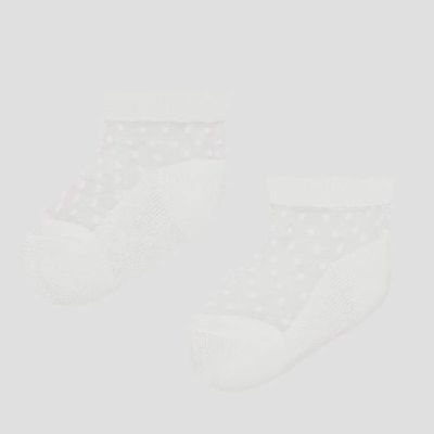 SOCK WHITE SHEET DOT PLUMETI / 9247
