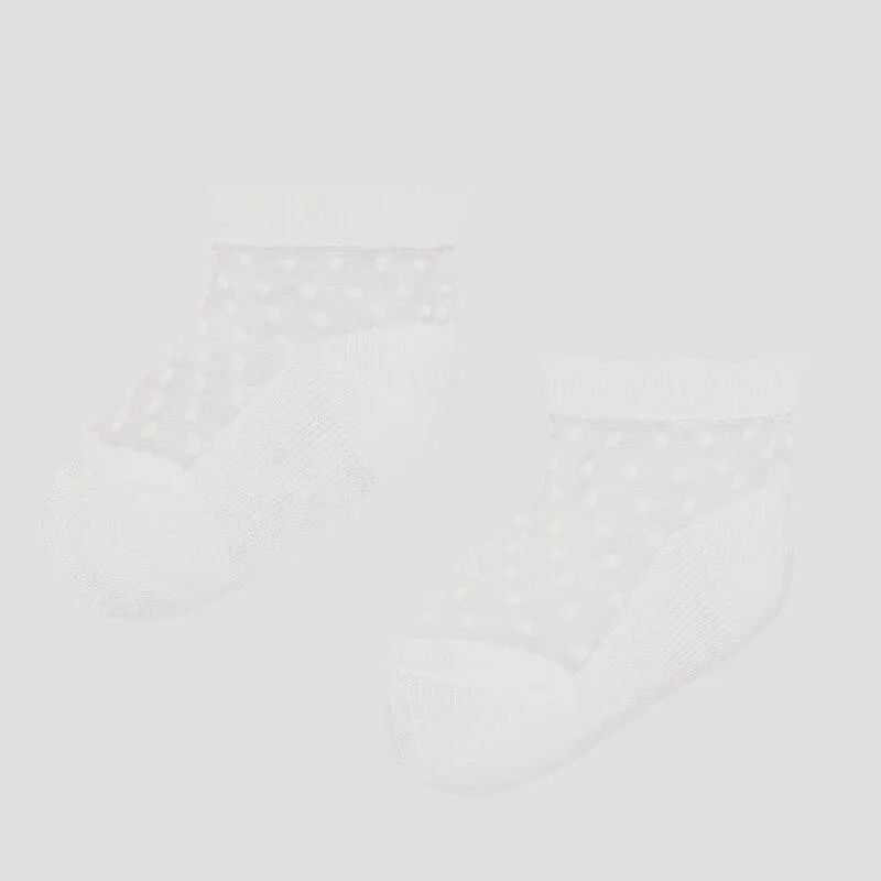 SOCK WHITE SHEET DOT PLUMETI / 9247