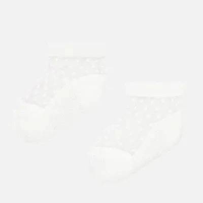 SOCK WHITE SHEET DOT PLUMETI / 9247