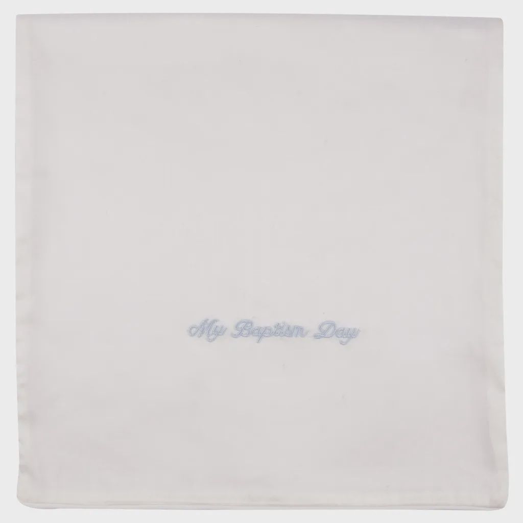 MBD TOWELETTE SILK BLUE WRITING CORD TRIM MADE IN CANADA / 950A