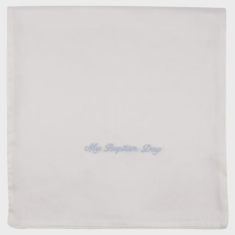 MBD TOWELETTE SILK BLUE WRITING CORD TRIM MADE IN CANADA / 950A