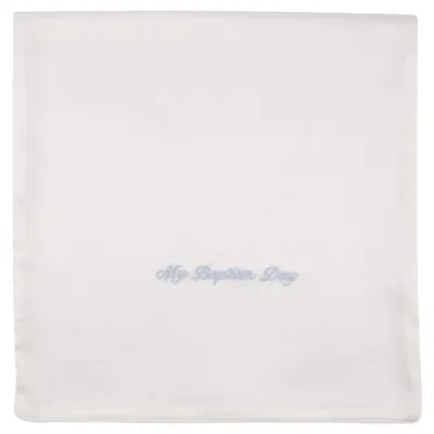 MBD TOWELETTE SILK BLUE WRITING CORD TRIM MADE IN CANADA / 950A