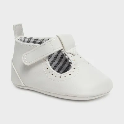 SHOE CREAM FAUX LEATHER STRIPED LINING / 9392