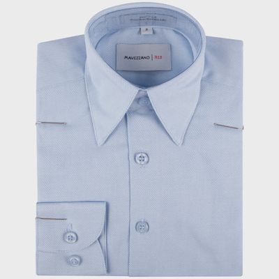 SHIRT LIGHT BLUE THIN STRIPES TONE ON TONE / MC734