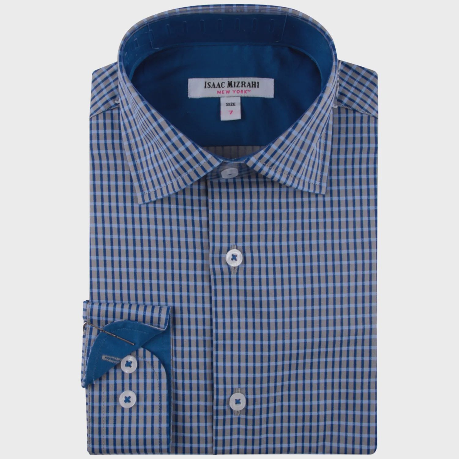 SHIRT GRAY ROYAL BLUE CHECK / SH9564