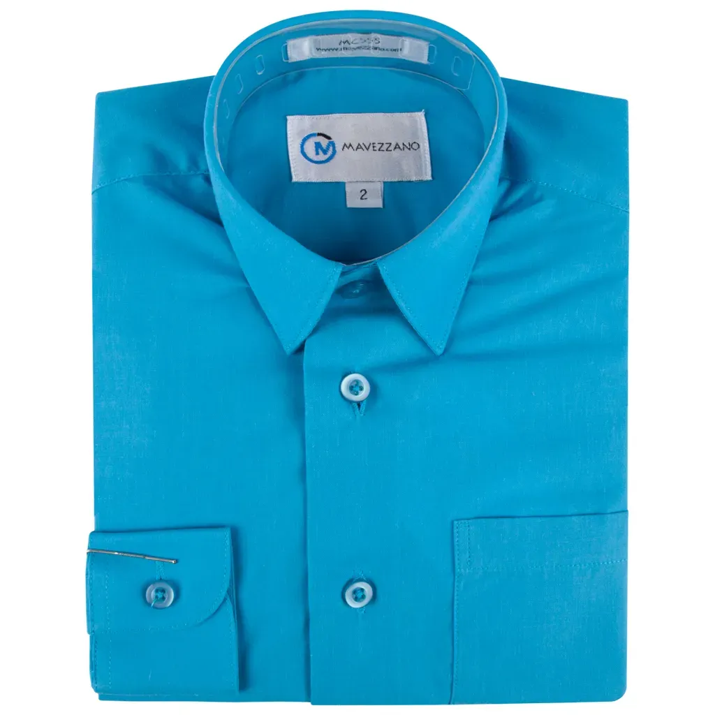 SHIRT MID BLUE MC555 LONG SLEEVE COTTON / MC555