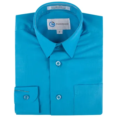 SHIRT MID BLUE MC555 LONG SLEEVE COTTON / MC555