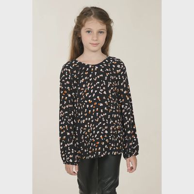 BLOUSE BLACK GRANITE PRINT / R107EA20