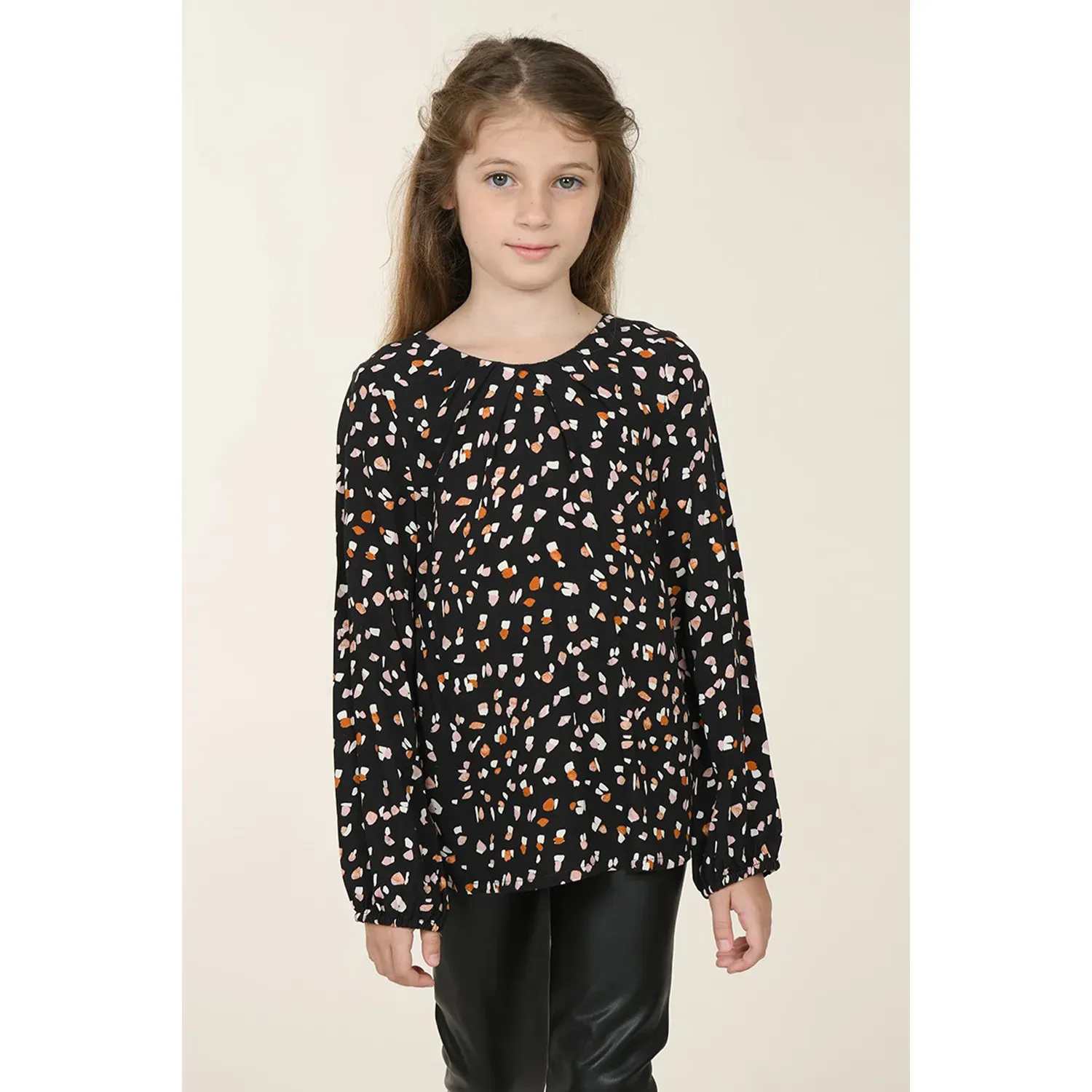 BLOUSE BLACK GRANITE PRINT / R107EA20