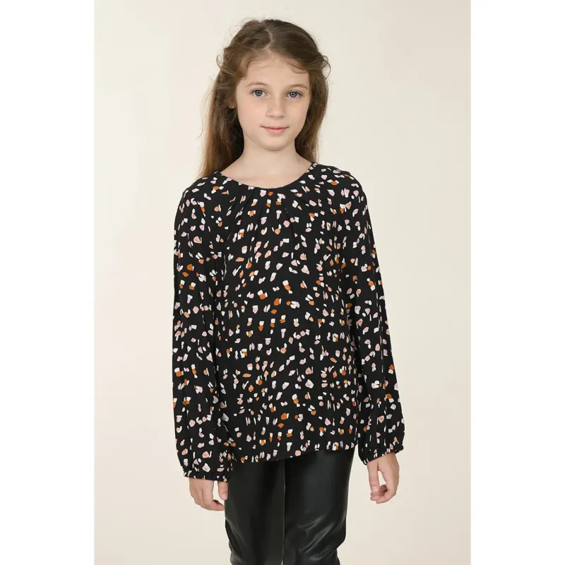 BLOUSE BLACK GRANITE PRINT / R107EA20 BLOUSE BLACK GRANITE PRINT / R107EA20
