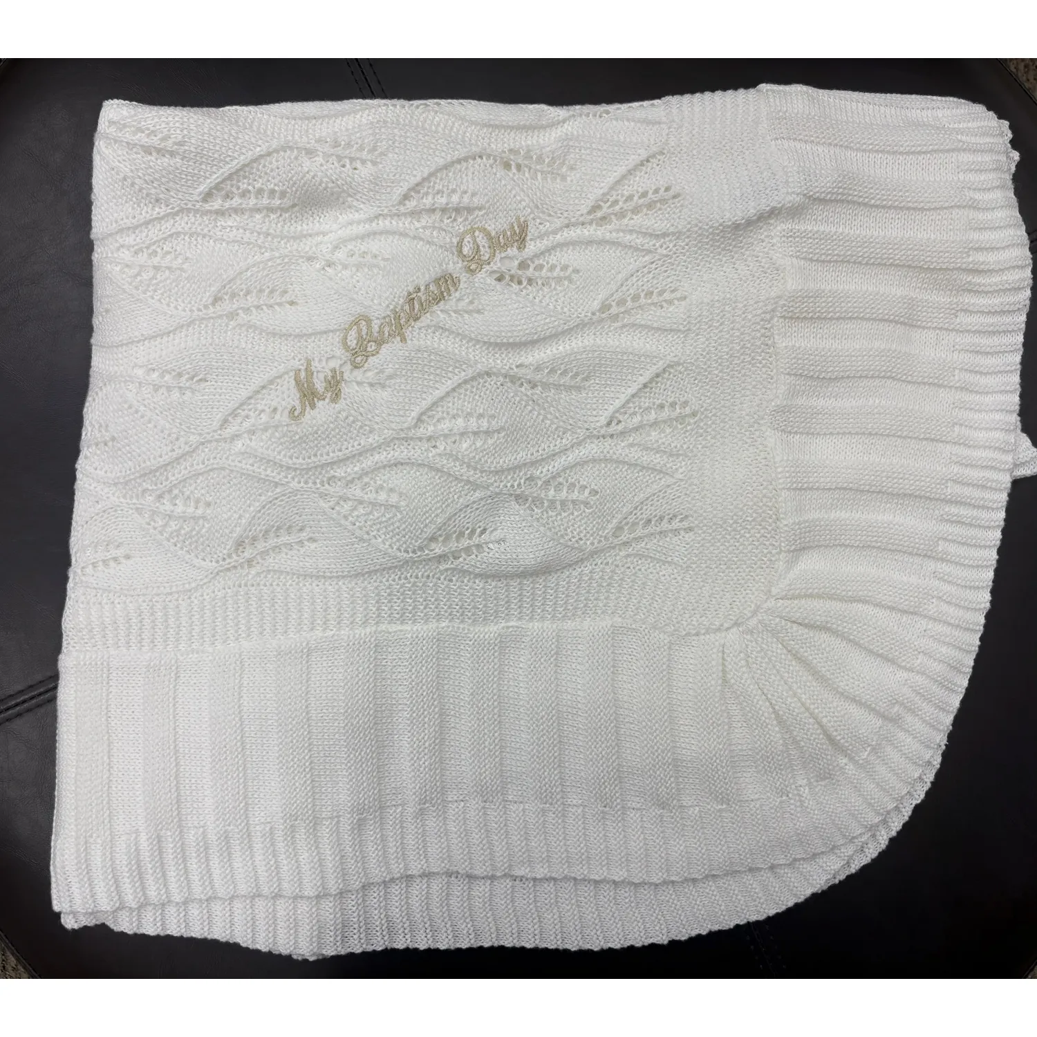 MBD BLANKET IVORY GOLD WRITING / 238