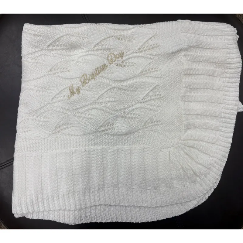 MBD BLANKET IVORY GOLD WRITING / 238
