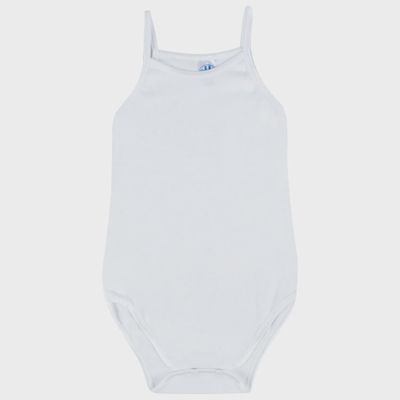 1 PC UNDERSHIRT SPAGHETTI STRAPS PLAIN WHITE BABY / 391934