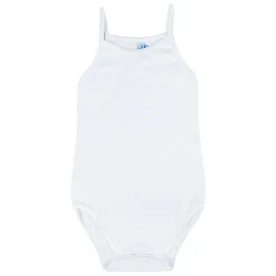 1 PC UNDERSHIRT SPAGHETTI STRAPS PLAIN WHITE BABY / 391934