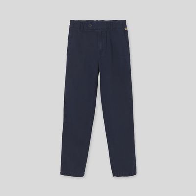 NAVY PANT LINEN CHINO TAILORING / 6551