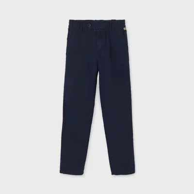 NAVY PANT LINEN CHINO TAILORING / 6551