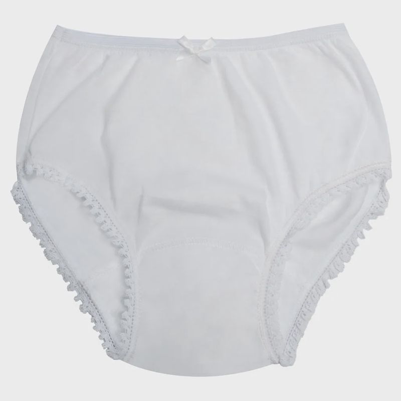 UNDERWEAR LACE LEG TRIM WHITE GIRL'S / 24