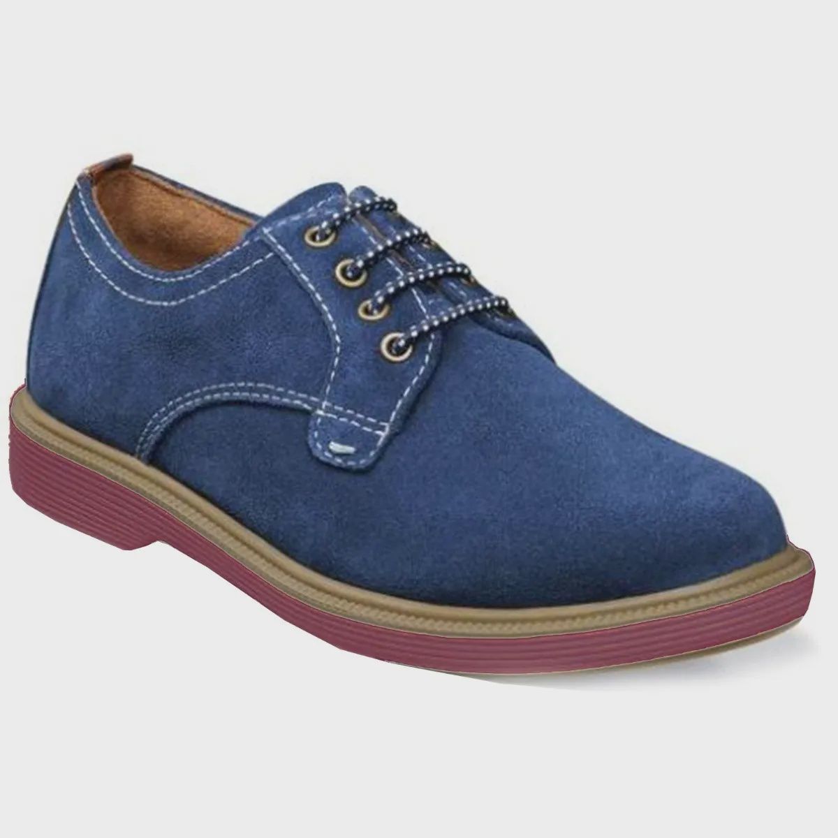 SHOE SUPACUSH PTOX JR NAVY SUEDE WITH LACES / 16630