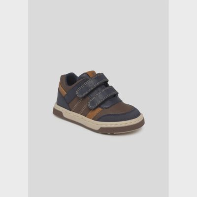 URBAN SNEAKER NAVY & BROWN VELCRO STRAPS / 42264