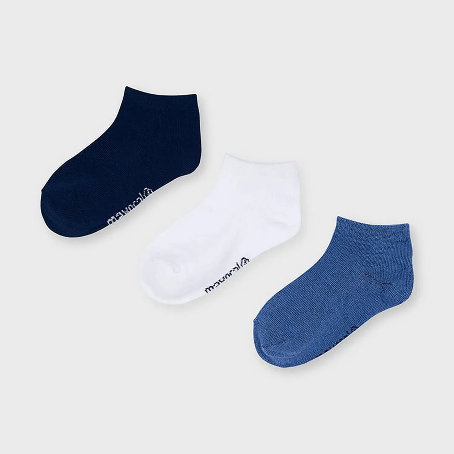 3 PC SHORT SOCK SET NAVY & WHITE & BLUE / 10055