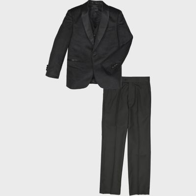 3 PC TUXEDO SUIT WITH VELVET JACKET SATIN SHAWL COLLAR / ST2341