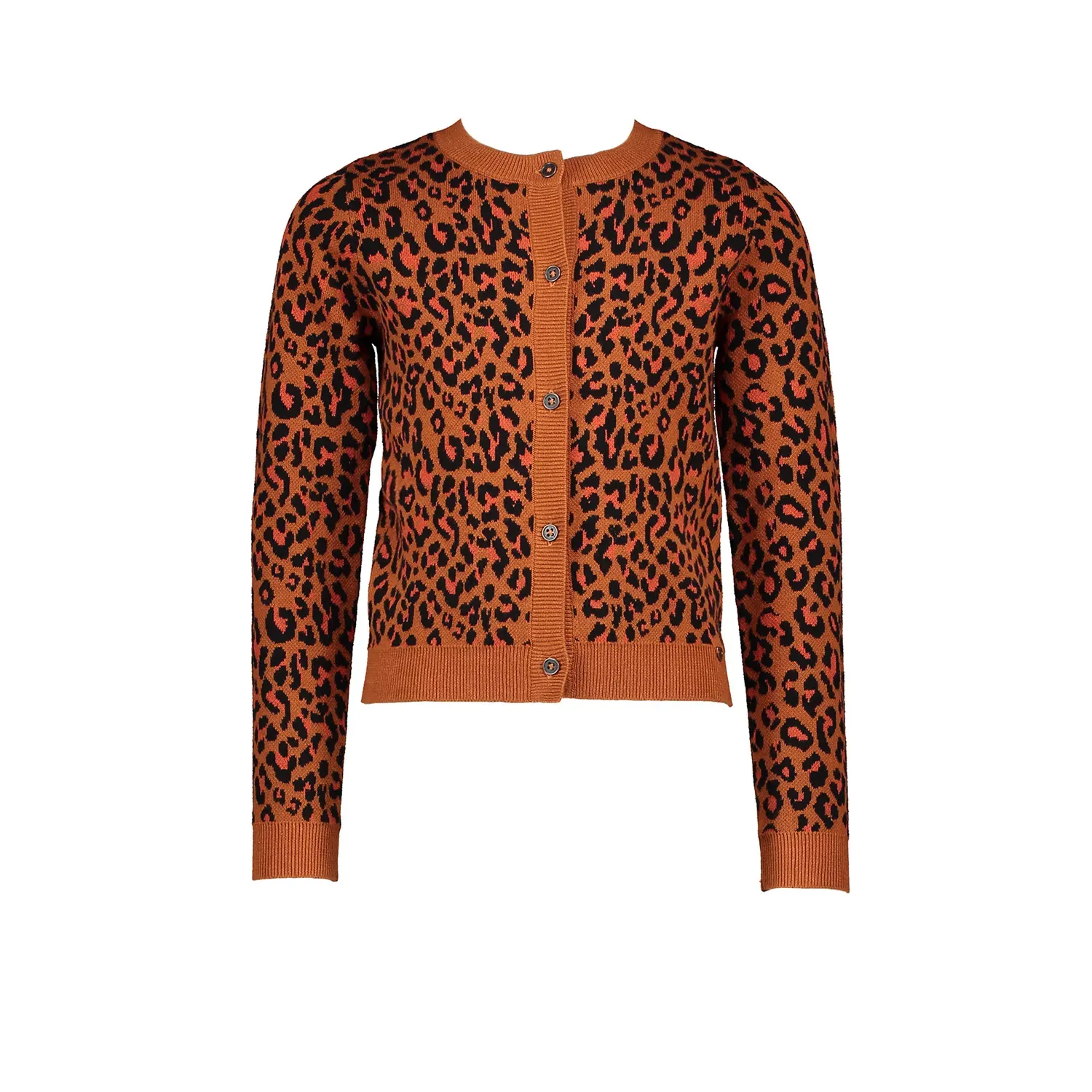 CARDIGAN LEOPARD PRINT CARAMEL & BLACK / 5309