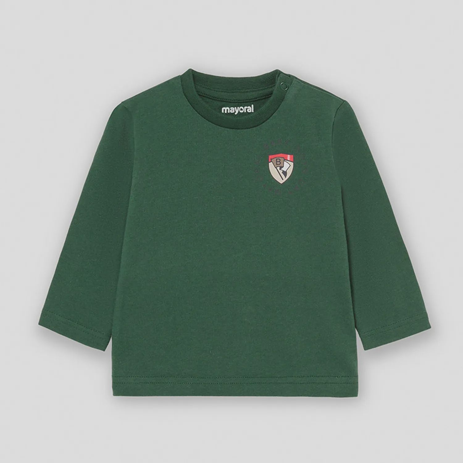 TSHIRT GREEN LONG SLEEVE BABY BOY LOGO / 2036