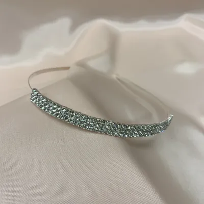 HEADBAND SOLID BAND SMALL RHINESTONES
