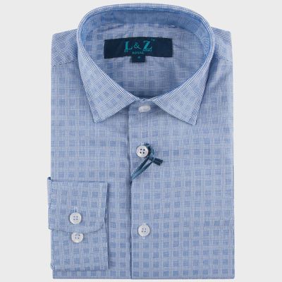 SHIRT BLUE MAYA CUBES LONG SLEEVES / 5774