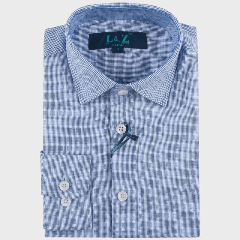 SHIRT BLUE MAYA CUBES LONG SLEEVES / 5774