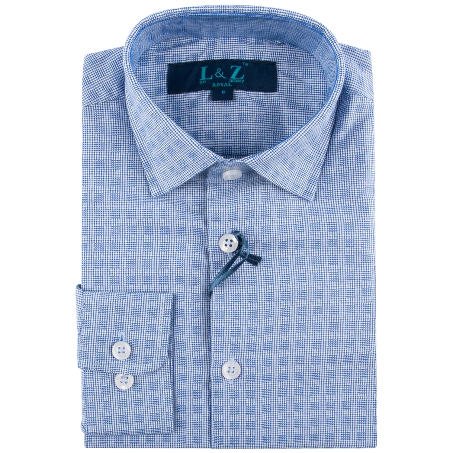 SHIRT BLUE MAYA CUBES LONG SLEEVES / 5774