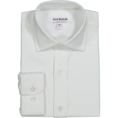SHIRT SOLID WHITE 9248 SLANTED ST / SH9248