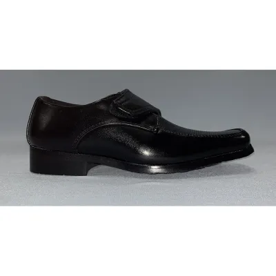 SHOE BLACK VELCRO CLOSURE PIN HOLES FRONT PATTERN / LM15