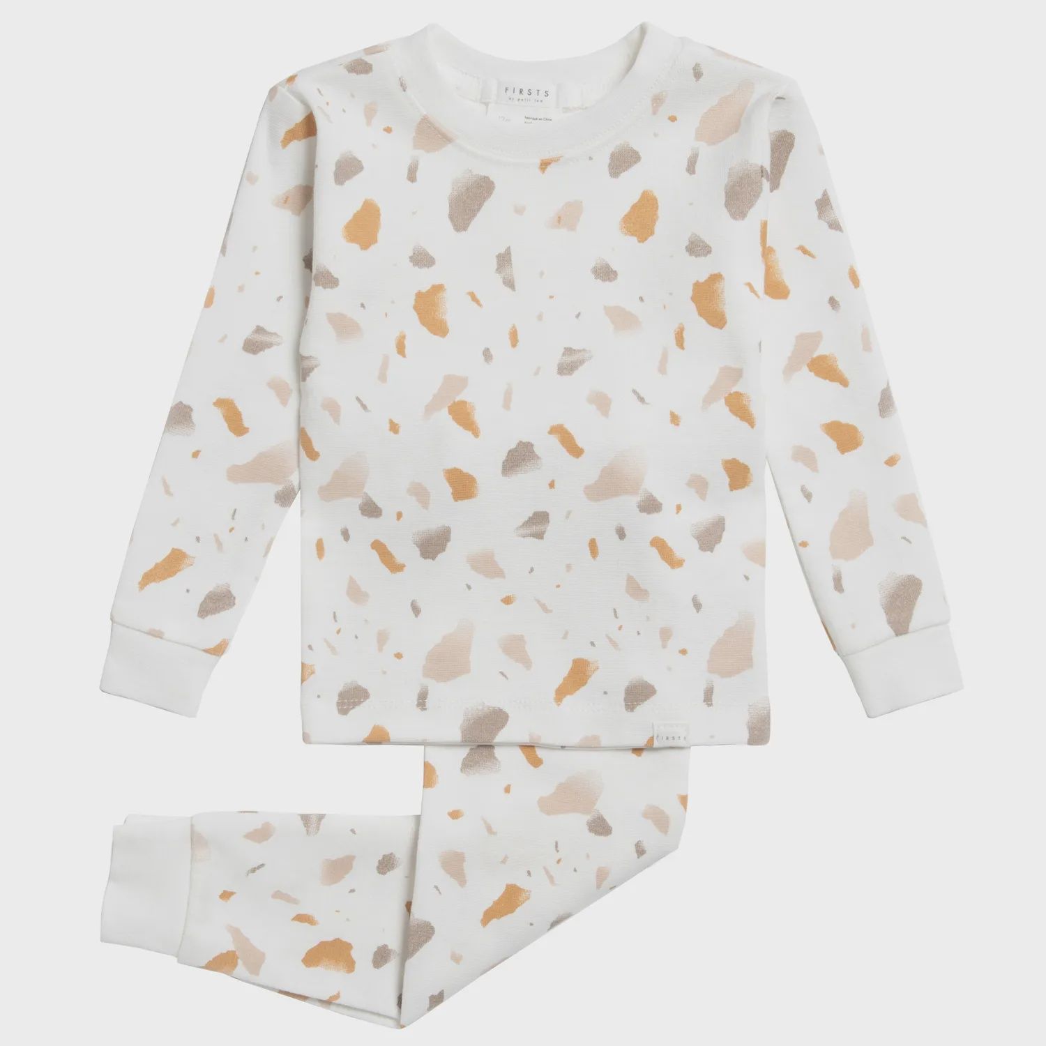 2 PC SLEEPER OFF WHITE BROWN PRINT PATTERN / 22SRG31440
