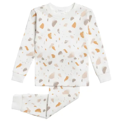 2 PC SLEEPER OFF WHITE BROWN PRINT PATTERN / 22SRG31440