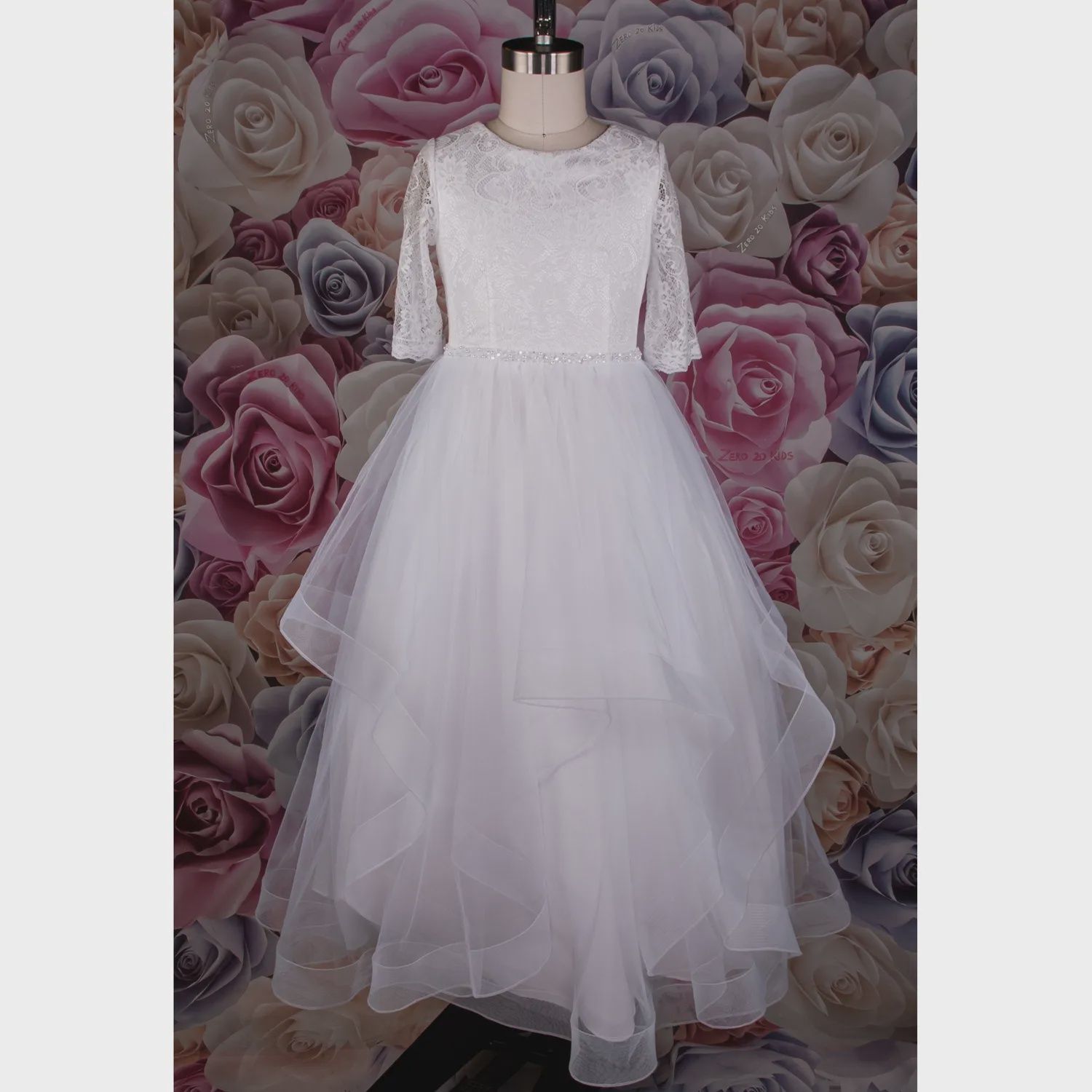 GOWN FG1989H LACE & TULLE SLV