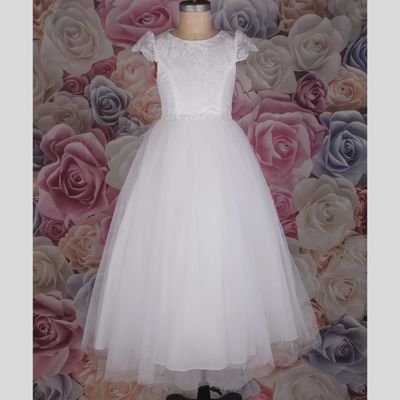 GOWN 1985H LACE & TULLE CAP SL